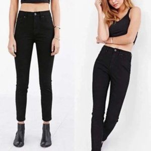 Urban Outfitters Twig High Rise Black Skinny Jeans Size 27